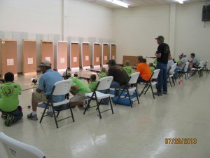 Above are the man;y participants from the Shooting Sports event