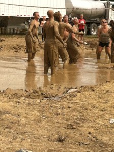 Many people took part in mud volleyball at the 100th Burt County Fair.