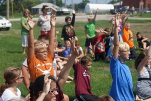 When asked who was excited about a new pool, the kids screamed and raised their hands! Photo Credit/Denise Gilliland, Kat Country Hub.
