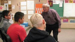 Jon Peterson and talking to Christian Macario, Tony Macario, and Layne Miller. Photo courtesy LDNE.