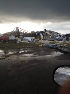 Damage from Friday night's tornado that struck Wayne. Photo Credit/he wishes to remain anonymous.