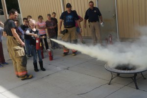 Fire extinguisher education. Photo Credit for all photos/Denise Gilliland, Editor and Chief, Kat Country Hub.