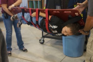 Backboard use. Photo credit/Denise Gilliland, Editor and Chief, Kat Country Hub.