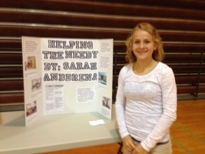 Sara and her project. Photo Credit/Wendy Simpson.