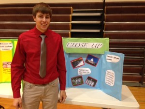 Devan Collins and his project. Photo Credit/Wendy Simpson.