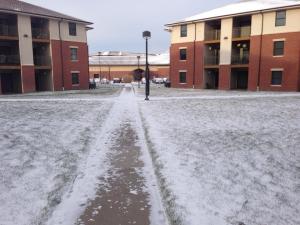 Corey's first snowfall in Omaha. Photo Credit/Corey McCullock.