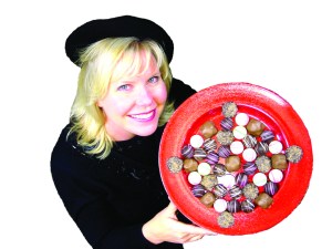 Masters Hand Candles, the many items on display along with Susie and the chocolates and employees. Photos courtesy of Masters Hand Candles.