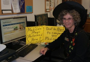 Mary Loftis has the Halloween spirit. Photo Credit/Deb Hawkins.