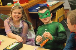 Elementary students at Lyons-Decatur Northeast have a day called "snack attack." Photo Credit/Pat Sharp, LDNE. 