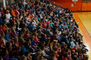 Quite a crowd attended the Veteran's Day Program at O-C School Friday. Photo Credit/Denise Gilliland, Editor and Chief, Kat Country Hub.
