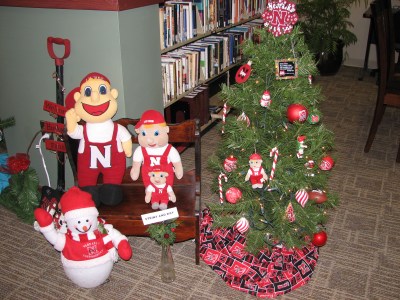 Steiny and Kay "Go Big Red". Photo Credit/Kay Steinmeyer.