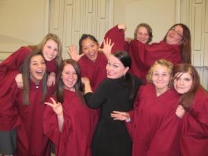 From left to right second row Kayci Kramer, Sophie Hsu,Lena Horak, Jessie Mutum Front-Blair Preston, Victoria Maslonka, Dr. Elise Hepworth, Sarah Alford, Jesika Kramer. Photo Courtesy LDNE. 