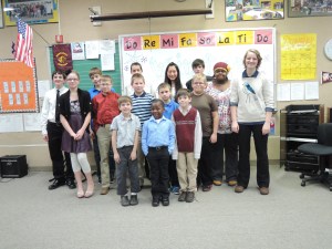 Performing were: Back row (left to right): Martin Long, Reid Preston, Aaron Williams, Sophie Hsu, Bow Whitley, Tatiayana Harris and Lena Horak Second row: Maggie White, Brayden Anderson, Derek Petersen, Mason Lami and Brennan Ferguson. Front row: Andrew Schlichting, Yannick Yessoufou and Caleb Schlichtung. Photo Courtesy of LDNE.