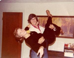 Tim and Jeannene (Bundy) as young love birds.