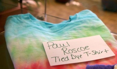 This tied by t-shirt is a 4-H project by Paul Roscoe on display at the Lyons Public Library. Photo Credit/Denise Gilliland, Editor and Chief, Kat Country Hub.