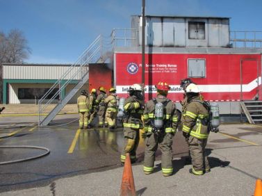 Daniel, Nick and Susan at Sioux City Fire School. Photo Courtesy of Susan Seery.