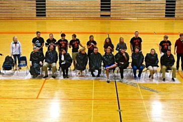 Student Council and Teachers: from Left to right  People standing: Hannah Brudigam (in white coat) Conner Thiele Joel Johnson Heath Stromquist Cole Mitchell Emily Weitzenkamp Brianne Peterson Shelby Hinman Cameron Kiner James Moseman Jesse Wallerstedt People in the chairs Sandy Pearson Mike Selk Bonnie Kreikemeier Tara Miller Aaron Meyer Thomas Glinski Nicco Salvador Kris Reinert Elyce Josephson Chris Long Photo Credit/Denise Gilliland, Editor and Chief, Kat Country Hub.