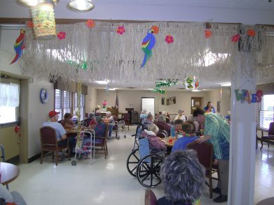 Aloha party at Oakland Heights. Photo courtesy of Oakland Heights.