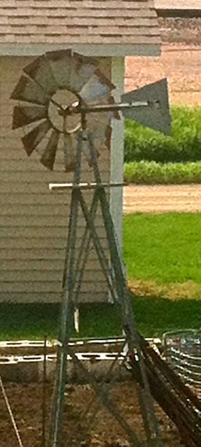 Another windy Nebraska day for this windmill! Photo Credit/Denise Gilliland, Editor and Chief, Kat Country Hub.