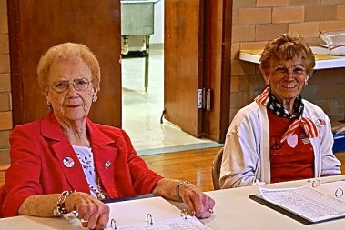 Burt County Election Board members Frelon Danielson, left, and Betty Hanna. Photo Credit/Denise Gilliland, Editor and Chief, Kat Country Hub.