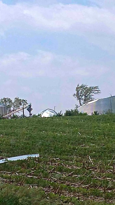 Building ruined in tornado north of Laurel. Photo Credit/Justin Beck.