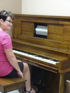 The new player piano at Happy Days Senior Center. Photos courtesy of Wendy Britton.