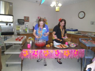 Nancy Silvey and Jill Brink from the Activities Department at Oakland Heights, enjoy entertaining the residents. Photo courtesy of Oakland Heights.