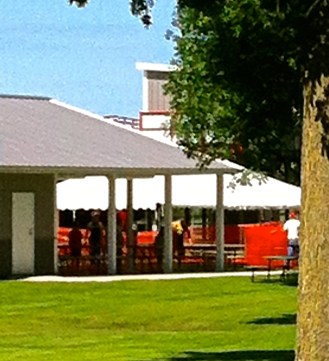 Preparations are underway for Oakland's Party in the Park tonight. Photo Credit/Denise Gilliland, Editor and Chief, Kat Country Hub.