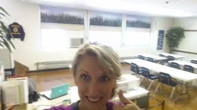 Kylie Penke in her newly arranged and decorated room at O-C. Photo courtesy of Kylie Penke. 