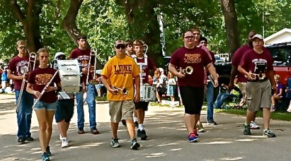 The LDNE Band marched through the Burt County Fair Parade, entertaining the large crowd. Both Photos Credit of Denise Gilliland/Editor and Chief, Kat Country Hub.