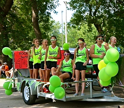 The Rockets Ball Team made an appearance in the fair parade celebrating an awesome season. Photo Credit/Denise Gilliland, Editor and Chief, Kat Country Hub.