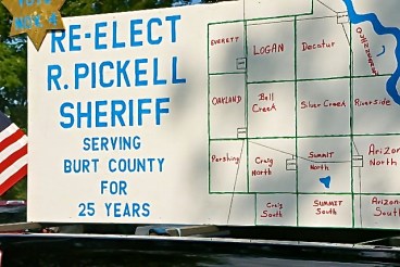 Burt County Sheriff Bob Pickell in fair parade. Photo Credits/Denise Gilliland, Editor and Chief, Kat Country Hub.