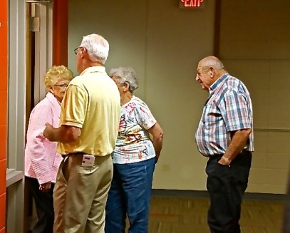 Glen and Norma Cull and Marlene Lindstrom were among many attending the dedication/open house for the new elementary addition at O-C. Photo Credit/Denise Gilliland, Editor and Chief, Kat Country Hub. 