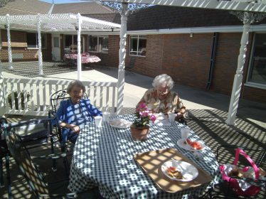 Residents enjoy the Grandparents Day celebration at Oakland Heights. Photo Credit/Nancy Silvey.