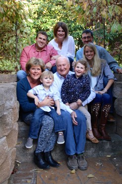 The Beckner family, front row, Sue, holding grandson Rocco and Ted, holding granddaughter, Josie. Back, from left, Bryson, Erin, Ross and Lena. Photo courtesy of Sue Beckner.