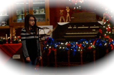 The Santa Lucia Festival also included singing, with a solo performed by Mia Linder. All photos credit of Denise Gilliland, Editor and Chief, Kat Country Hub. 