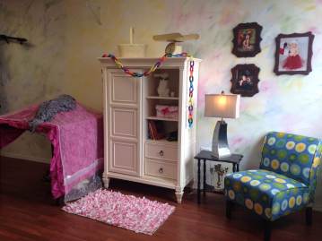 Jeannene is always revamping her studio, as seen here. Photo Credit/Jeannene Schutt.