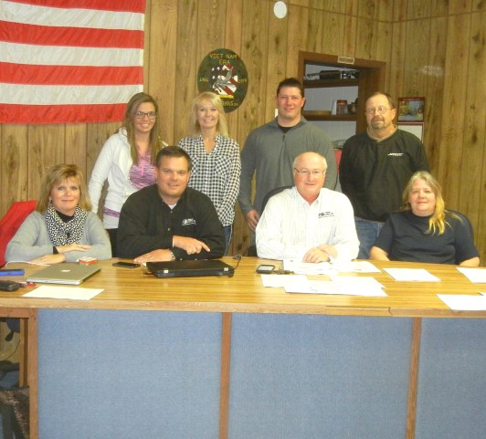 The Oakland City Council welcomed two new members, Tammy Schinck, second from left and Greg Mockenhaupt, next to Tammy. Lorie Johnson, front row at right end and Tim Anderson, behind her, left the council after many years of dedicated service. Other council members are: Denise Gilliland, from left in front row, Matt Johnson, council President and Ted Beckner, Mayor. Katie Onken, Back row on left end, is the City Clerk. Photo Courtesy of Burt County Plaindealer. 