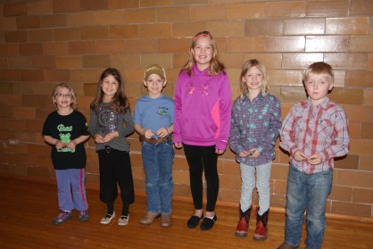  4-H of the future! First year 4-H members: Hope Roscoe, Linden Anderson, Parke Loftis, Kennedy Pagels, Madeline Pearson and Tate Penke.  