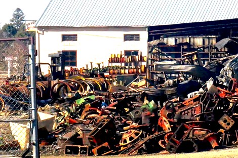 A fire at Northeast Tractor Salvage last week had 8 fire departments respond to the scene. These three pictures are the aftermath of the fire. All photos credit of Denise Gilliland, Editor and Chief, Kat Country Hub. 