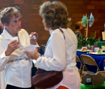 Betty Hanna and Joanne Peterson at the Oakland Women's Club Salad Supper. Photo Credit/Denise Gilliland, Editor and Chief, Kat Country Hub.