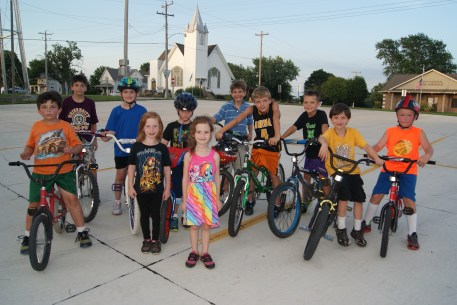The 4-H Bicycle Rodeo was an outstanding success Thursday night in Oakland with eleven 4-H members participating in the riding events and safety quiz. Gathered for the group photo were: Eli Schlichting, Lyons: Caleb Schlichting, Lyons; Miranda Bracht, West Point; Coraline Davis, Tekamah; Gavin Johnson, Oakland; Mady Davis, Tekamah; Andrew Schlichting, Lyons; Isaac Ruwe, Tekamah; Parke Loftis, Craig; Connor Davis, Tekamah and Tate Penke, Craig.  Photo Credit/Mary Loftis.