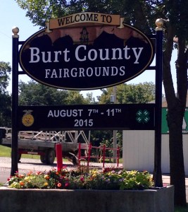 Here is the new Burt County Fair Sign, fully installed thanks to CBS Signs Inc. Photo Credit/Denise Gilliland, Editor and Chief, Kat Country Hub.