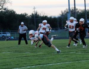 OC's Tommy Nelson makes a great catch in the game against Stanton. Photo Credit/Cheri Droescher