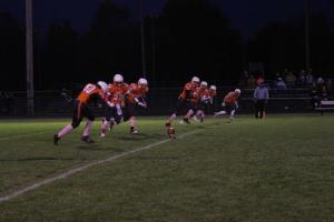 Oakland-Craig easily dominated Homer in last Friday's football game. All photos credit of Cheri Droescher. 