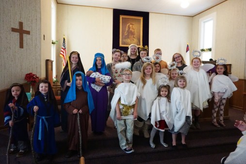 ‘Twas the Night Before Christ’s Birth Craig- Alder Grove Parish Sunday School Program, Sunday December 20   Front: Bowen Perez, Deklan Anderson, Logan Gramke, Elijah Gahan, Naomi Gahan, Brinley Eriksen, Genevieve Gramke, Paisley Peterson, Cadence Johansen   Back: Madison Enstrom, Baby Garrison Gramke, Ashlynne Gramke, Karley Eriksen, Olivia Unwin, Brynn Norton, Gavin Enstrom, Ryan Smith, Emma Johansen, Blayr Keller, & Chloe Perez Photo credit/ Brooke Peterson.