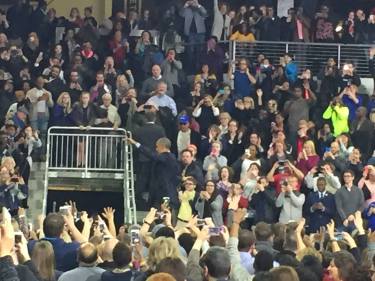 A large crowd was on hand to see President Obama in Omaha recently. Photo Credit/Graham Christensen. 