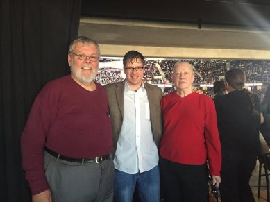 Graham Christensen, center, with his parents Fred and Sandi, sharing a historical moment together, seeing President Obama. Photo courtesy of Graham Christensen. 