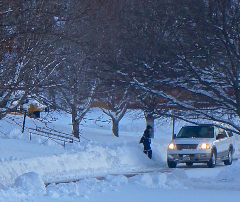 Kass Bromm, diligently delivered mail in Oakland through the worst snow storm to hit the area in years. She stayed in Oakland to be sure she could get to work every day. Not only is she a hard worker, but she is dedicated to Oakland and the people here. She is always smiling and truly a breath of fresh air. Oakland is lucky to have her. Photo Credit/Denise Gilliland, Editor and Chief, Kat Country Hub. 