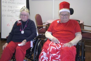 Betty Homes and Delwin Benne were crowned Queen and King at the Oakland Heights Valentines Day party. Photo courtesy of Oakland Heights.